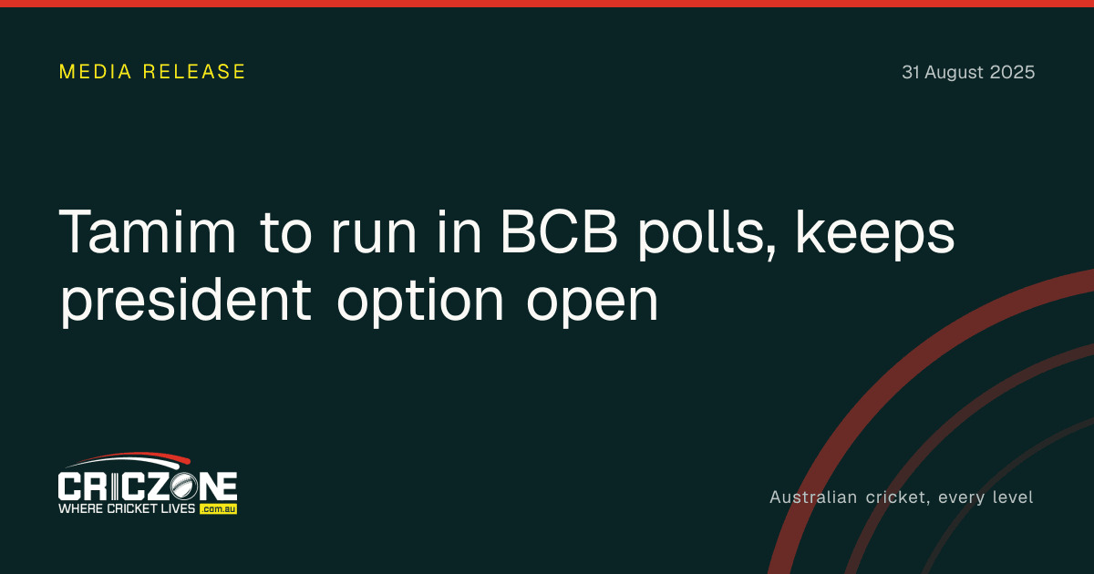 CricZone editorial cover. Tamim to run in BCB polls, keeps president option open.