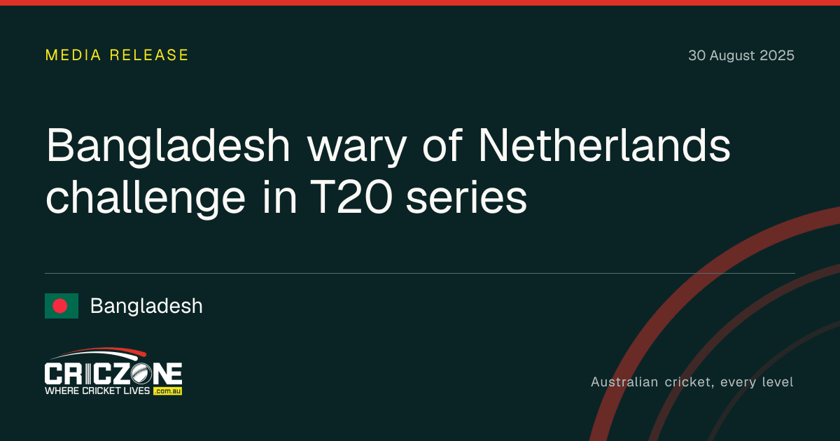 CricZone editorial cover. Bangladesh wary of Netherlands challenge in T20 series. Bangladesh.
