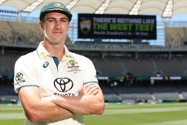 Photograph accompanying "Cummins sidelined with back issue but expected to return for Ashes"